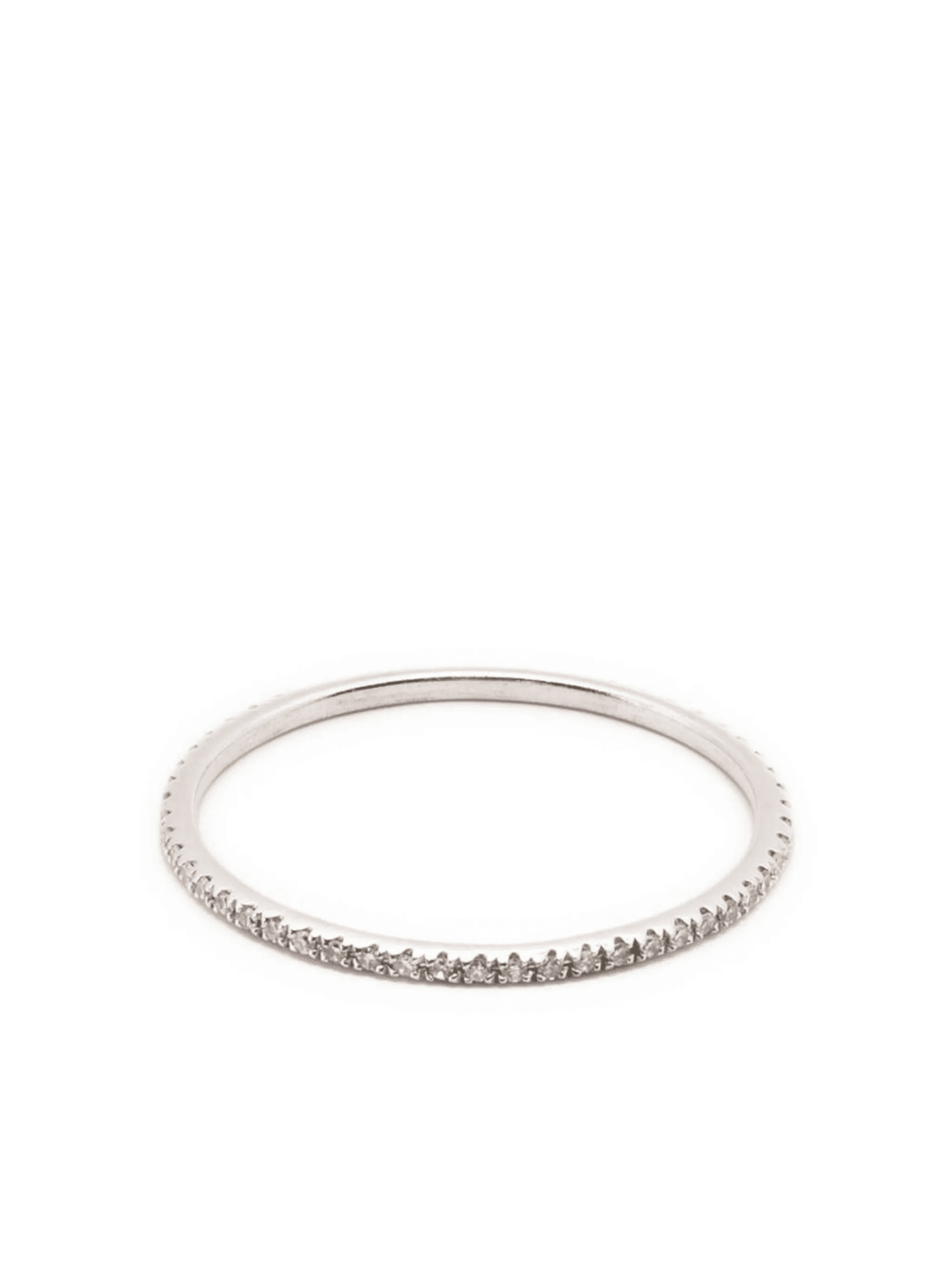14kt white gold diamond eternity stack ring - Image 1