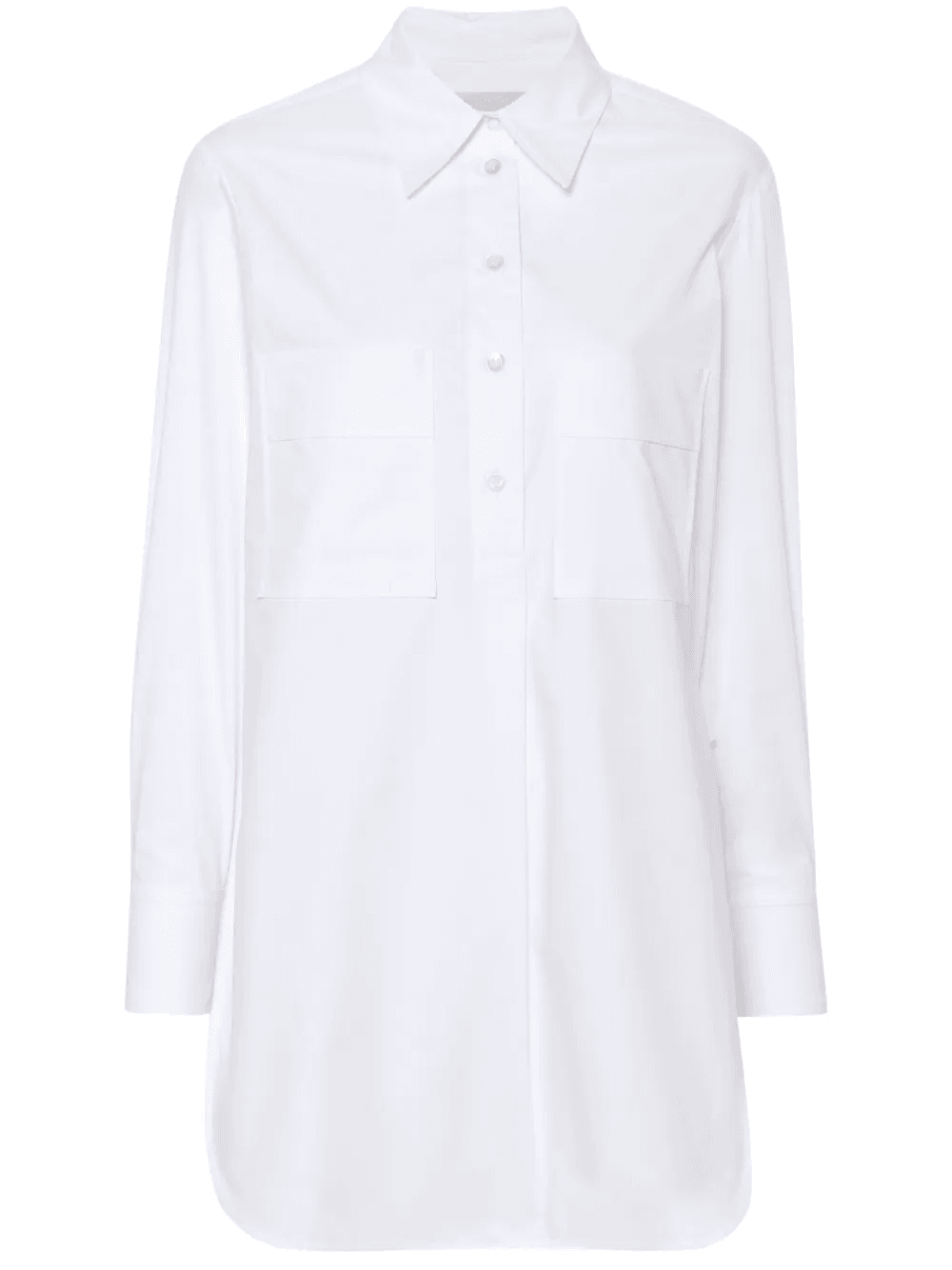 side-slit poplin shirt - Image 1