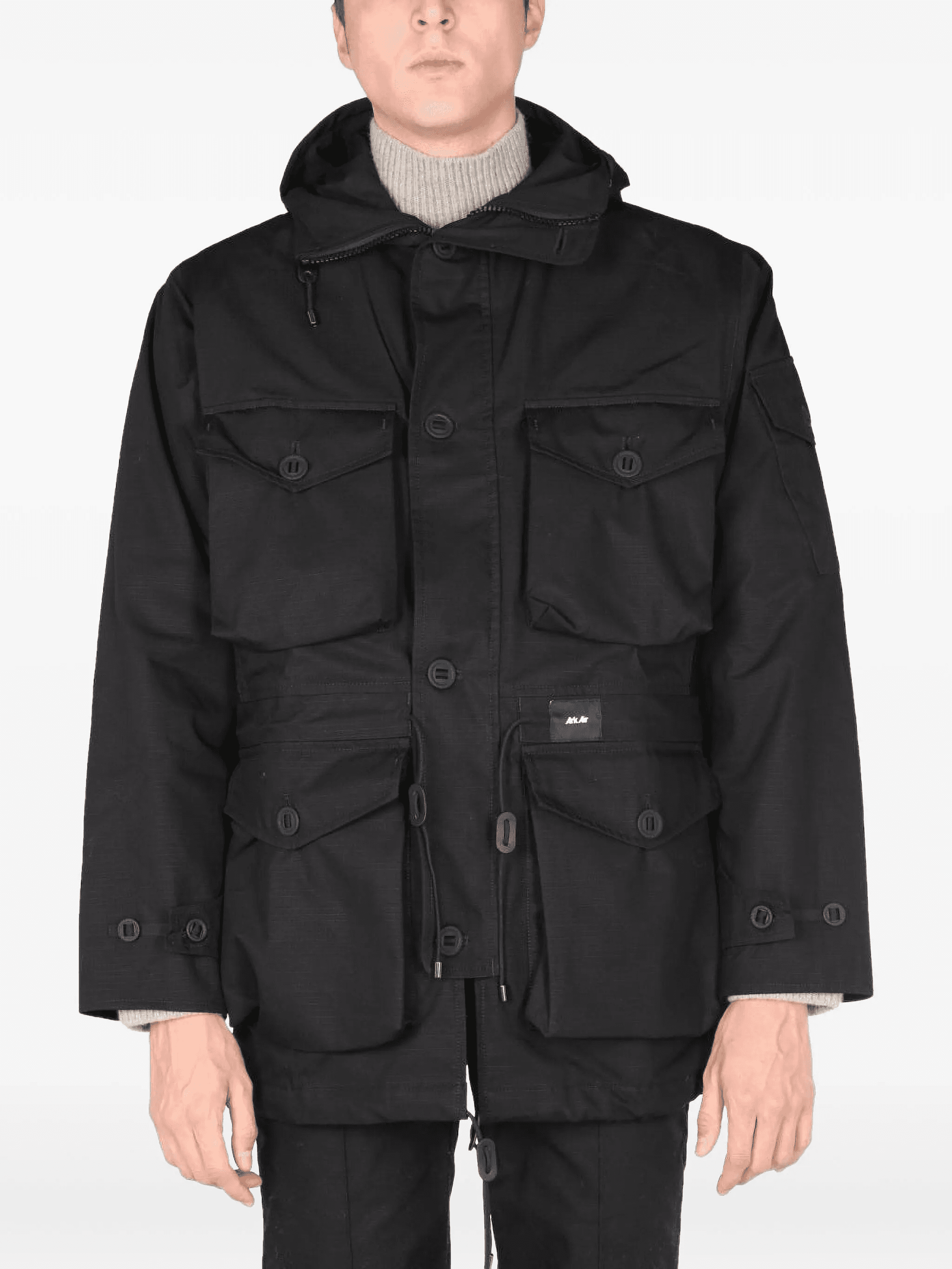 buttoned hooded shirt - Image 1