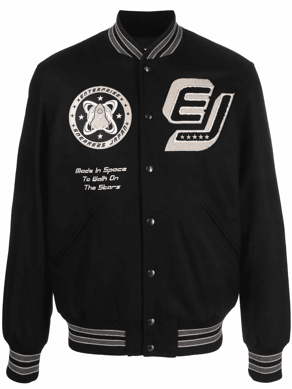 Varsity patch-detail bomber jacket - Image 1