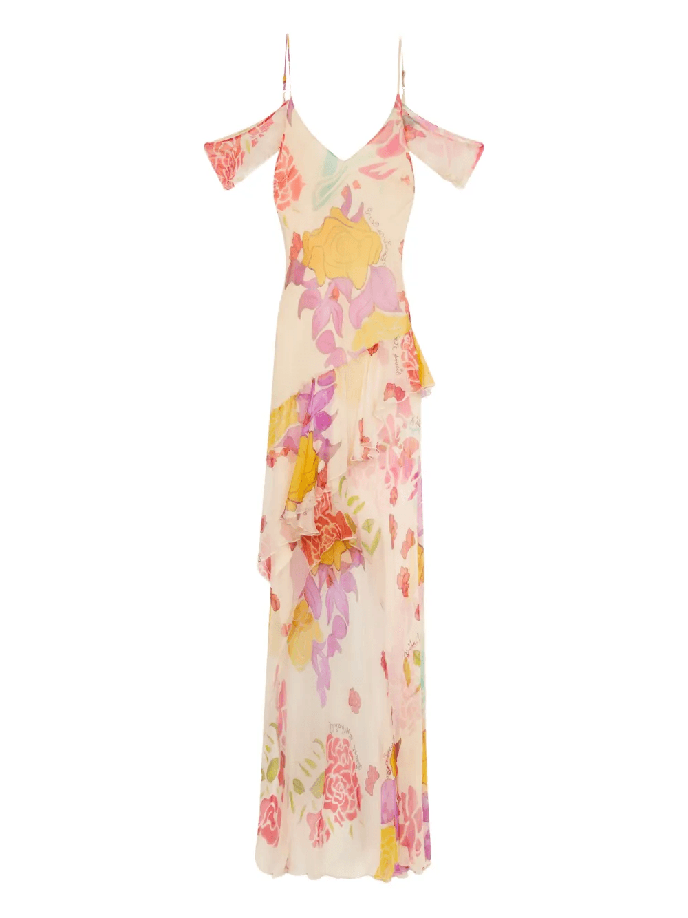 Flores chiffon maxi dress - Image 1
