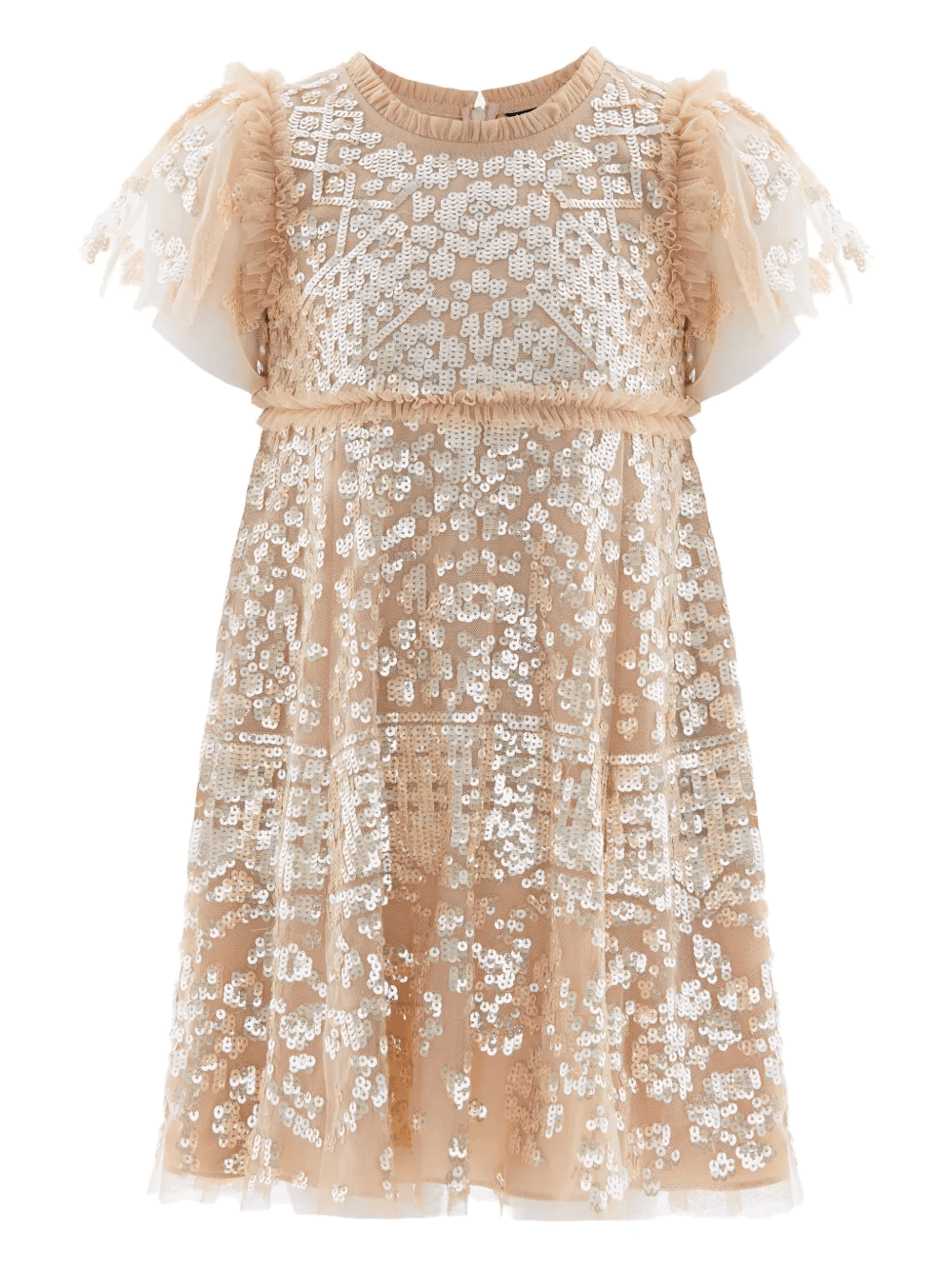 sequin-embellished tulle dress - Image 1