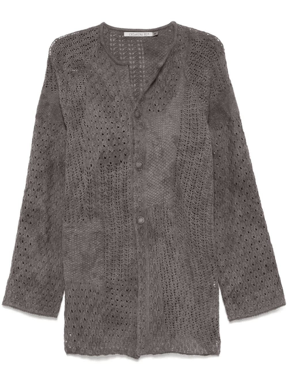 open-knit cardigan - Image 1