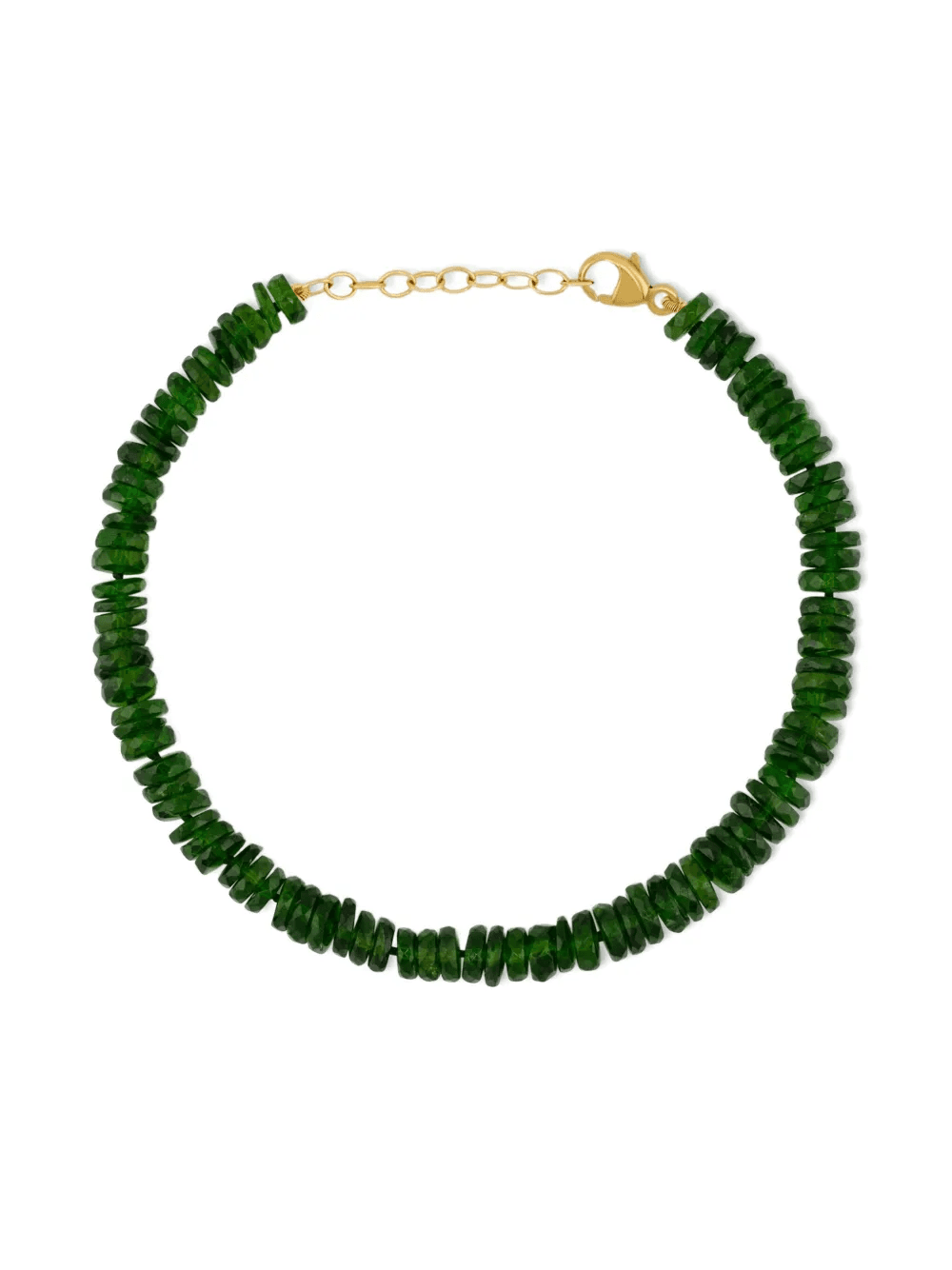 14K yellow gold Aurora chrome-diopside bracelet - Image 1