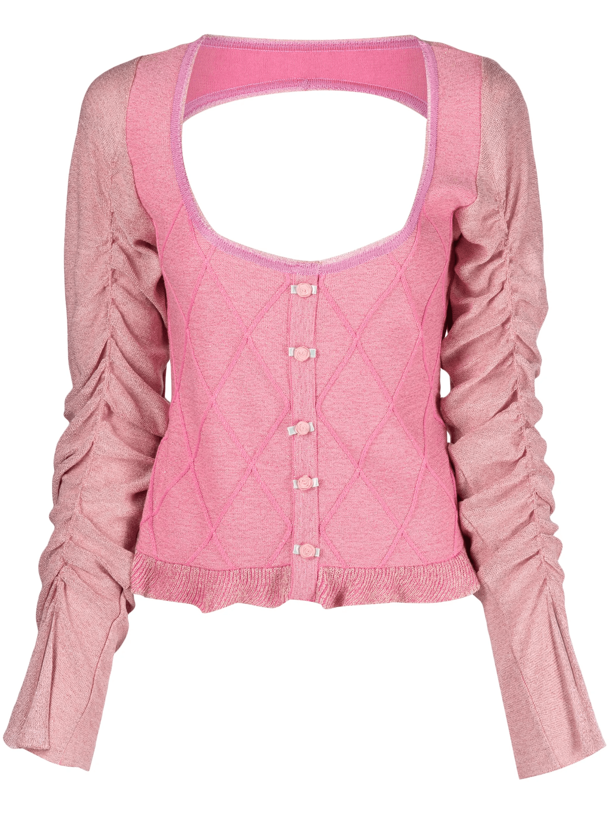 Elena draped-sleeve cardigan - Image 1