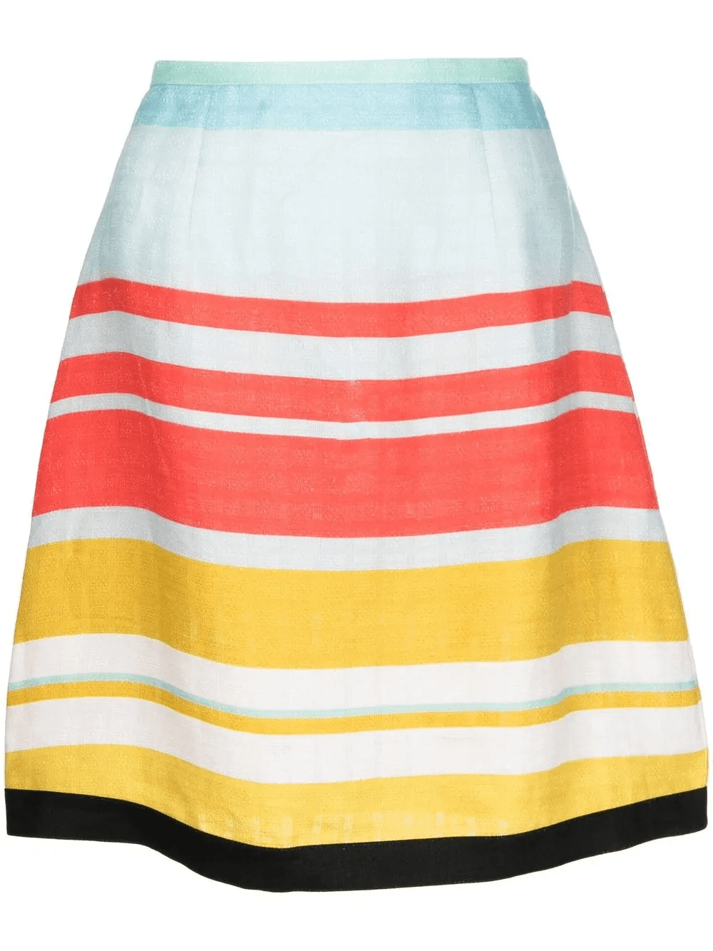 stripe-print linen mini skirt - Image 1