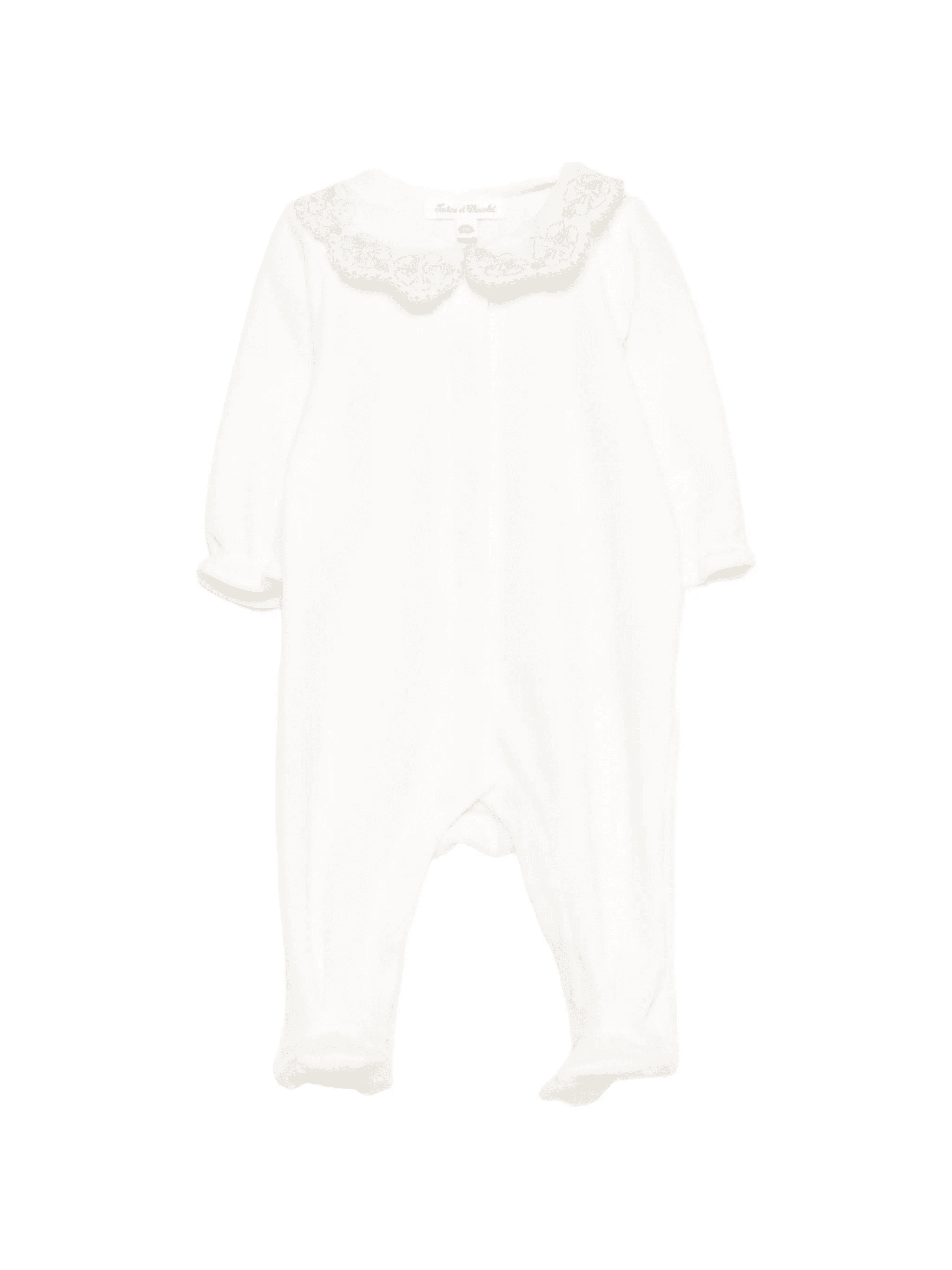embroidered-collar babygrow - Image 1