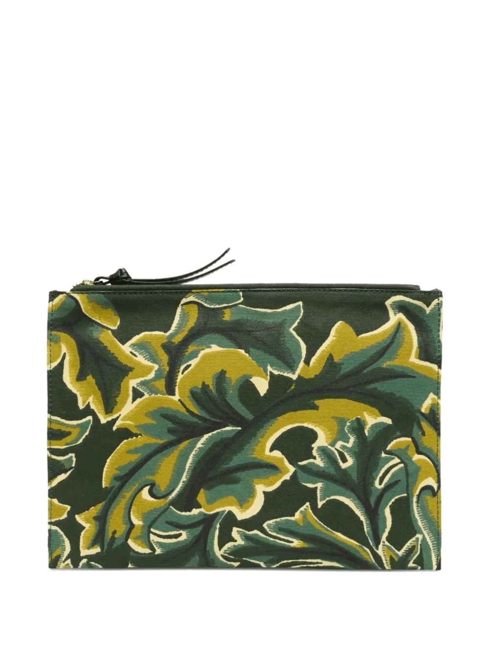 leaf-print clutch bag - Image 1