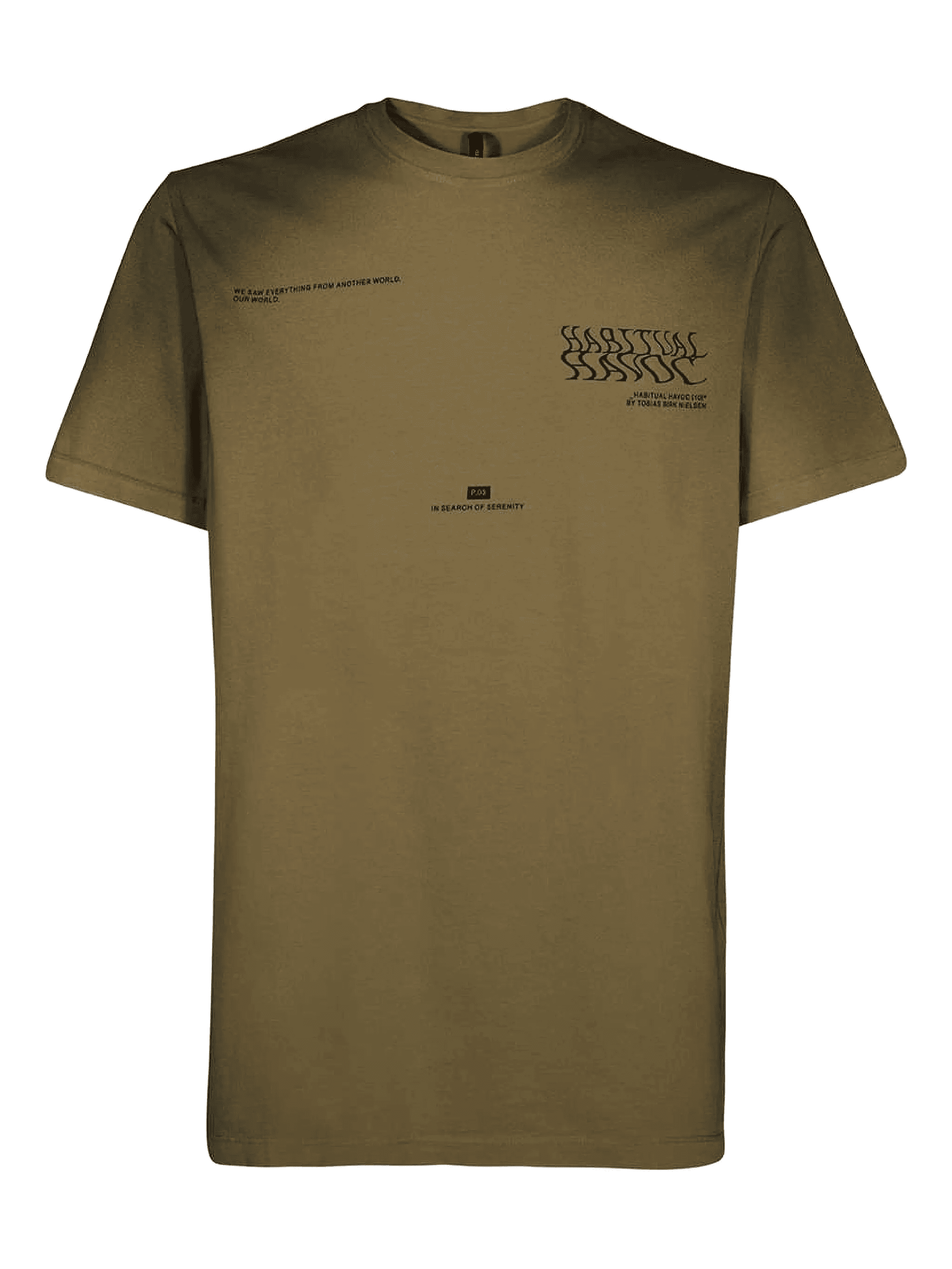 ribbed-neckline maxi-print T-shirt - Image 1