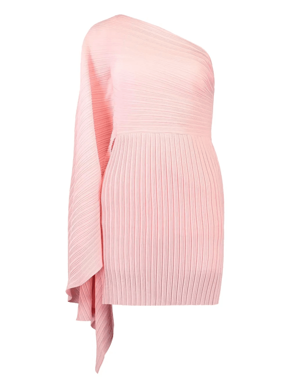 pleated one-shoulder mini dress - Image 1