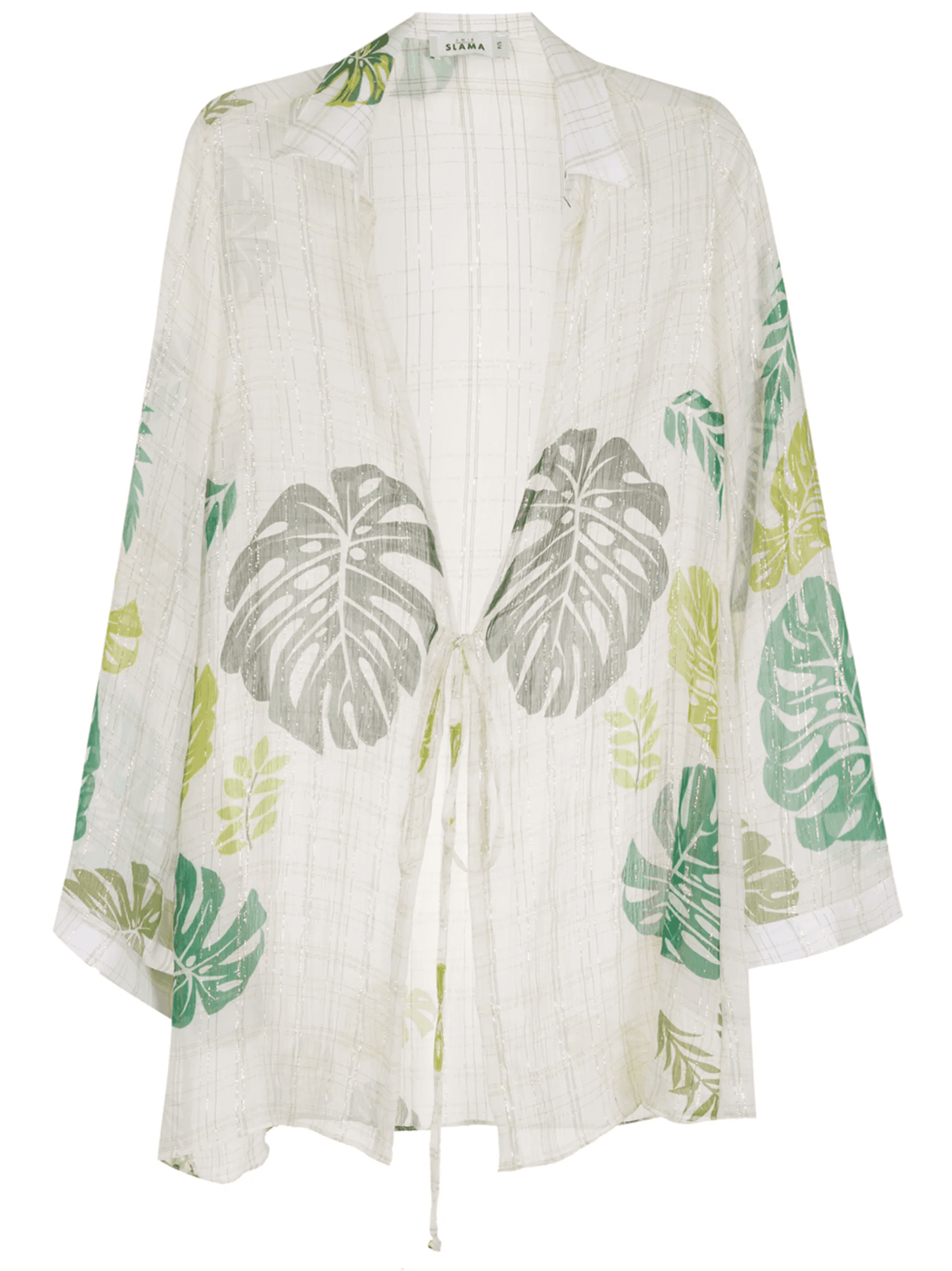 palm leaf print beach shirt - Image 1