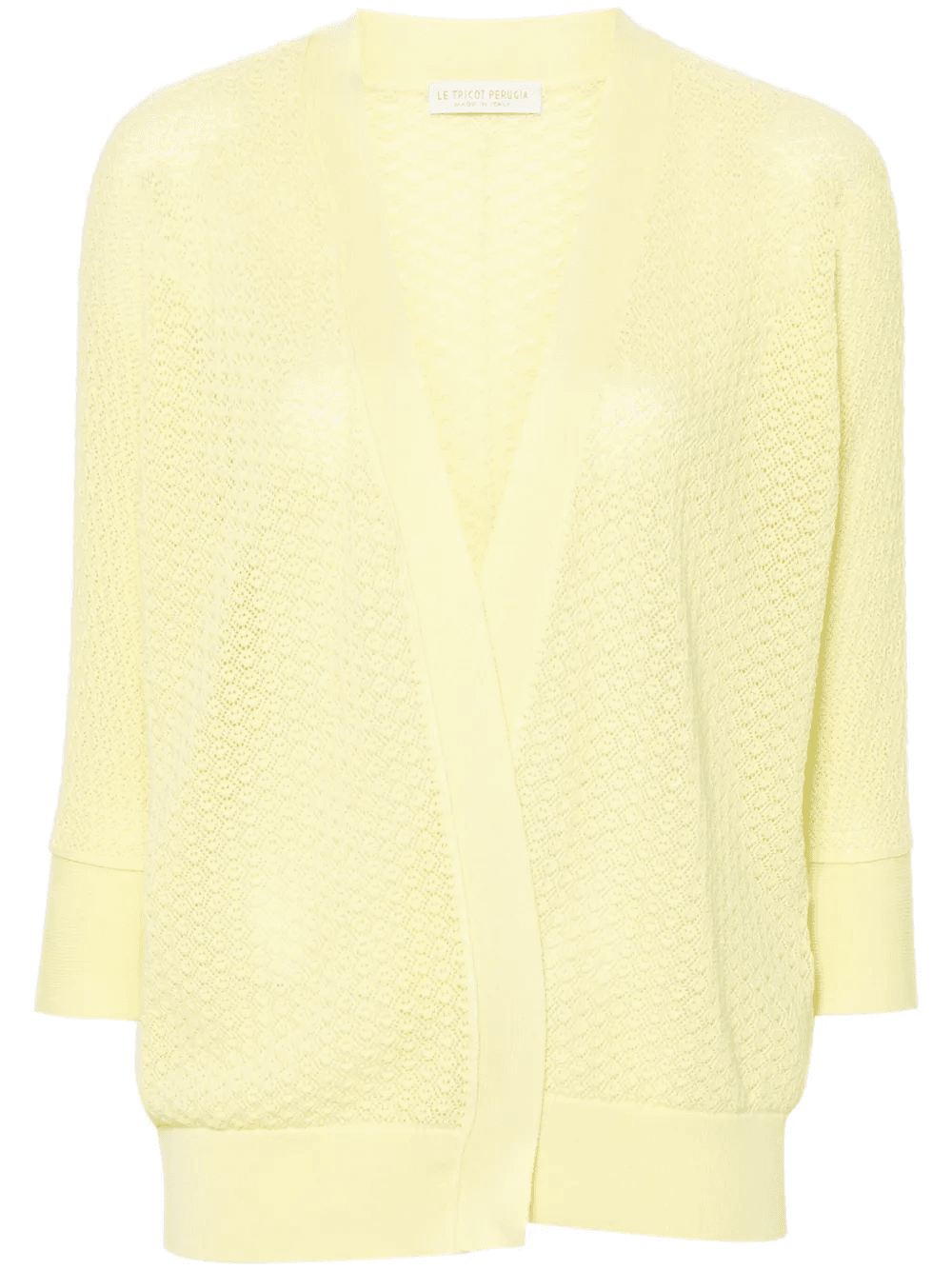 open-knit cotton cardigan - Image 1