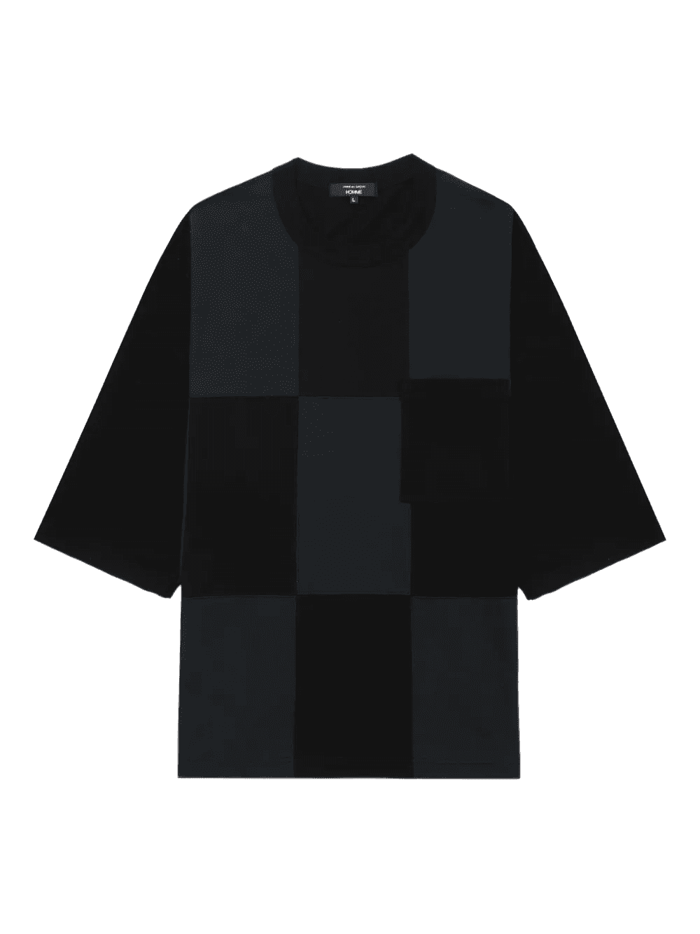 check-pattern patch-pocket T-shirt - Image 1