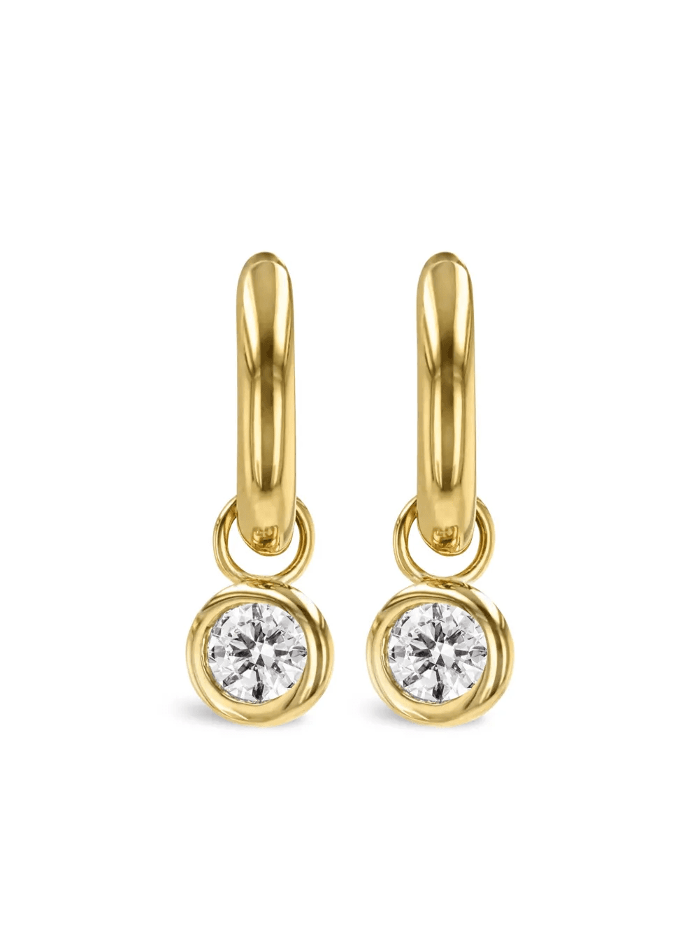 18kt yellow gold Sundance diamond hoop earrings - Image 1