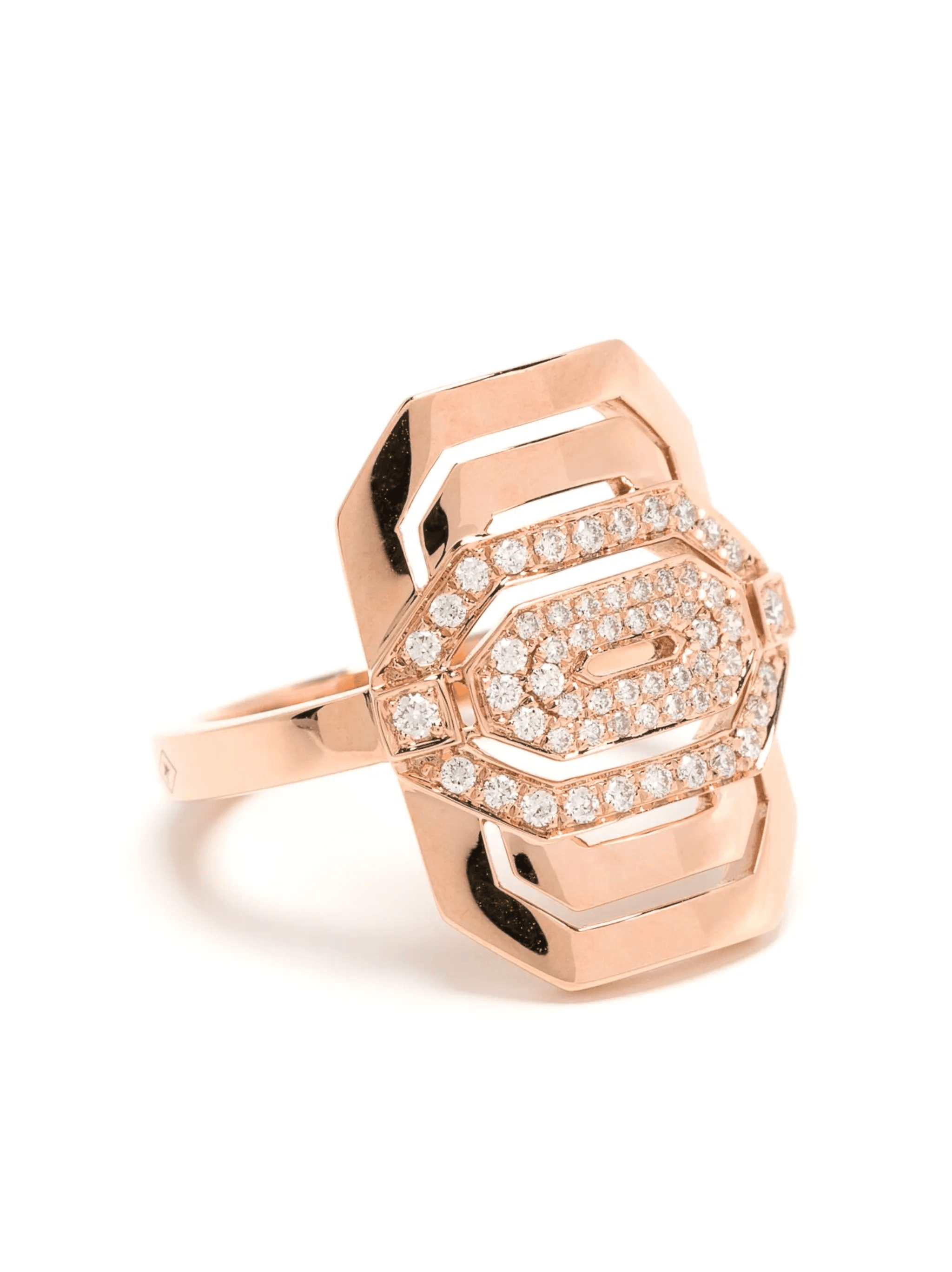 18kt rose gold Mini My Way diamond cocktail ring - Image 1