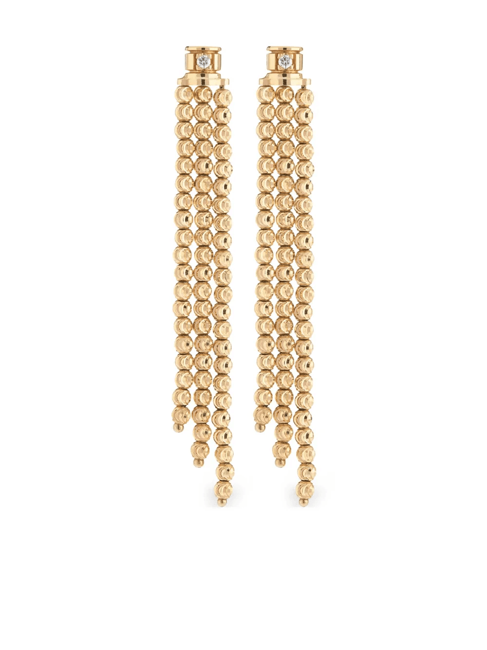 18kt yellow gold Moon diamond earrings - Image 1