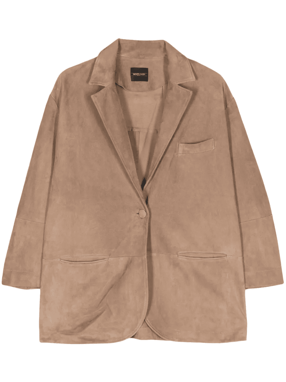 suede single-breasted blazer - Image 1