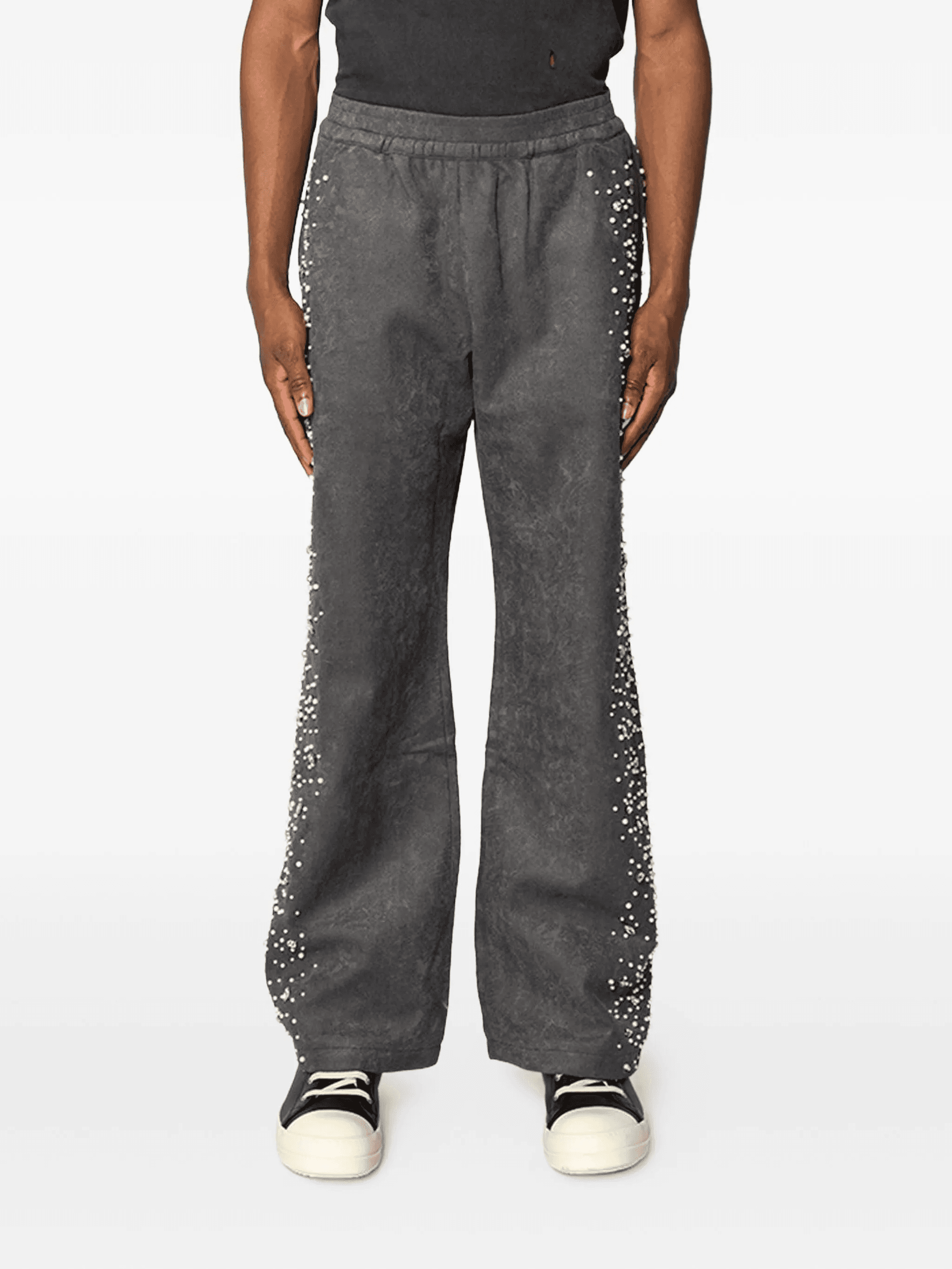 pearl-embellished track pants - Image 1