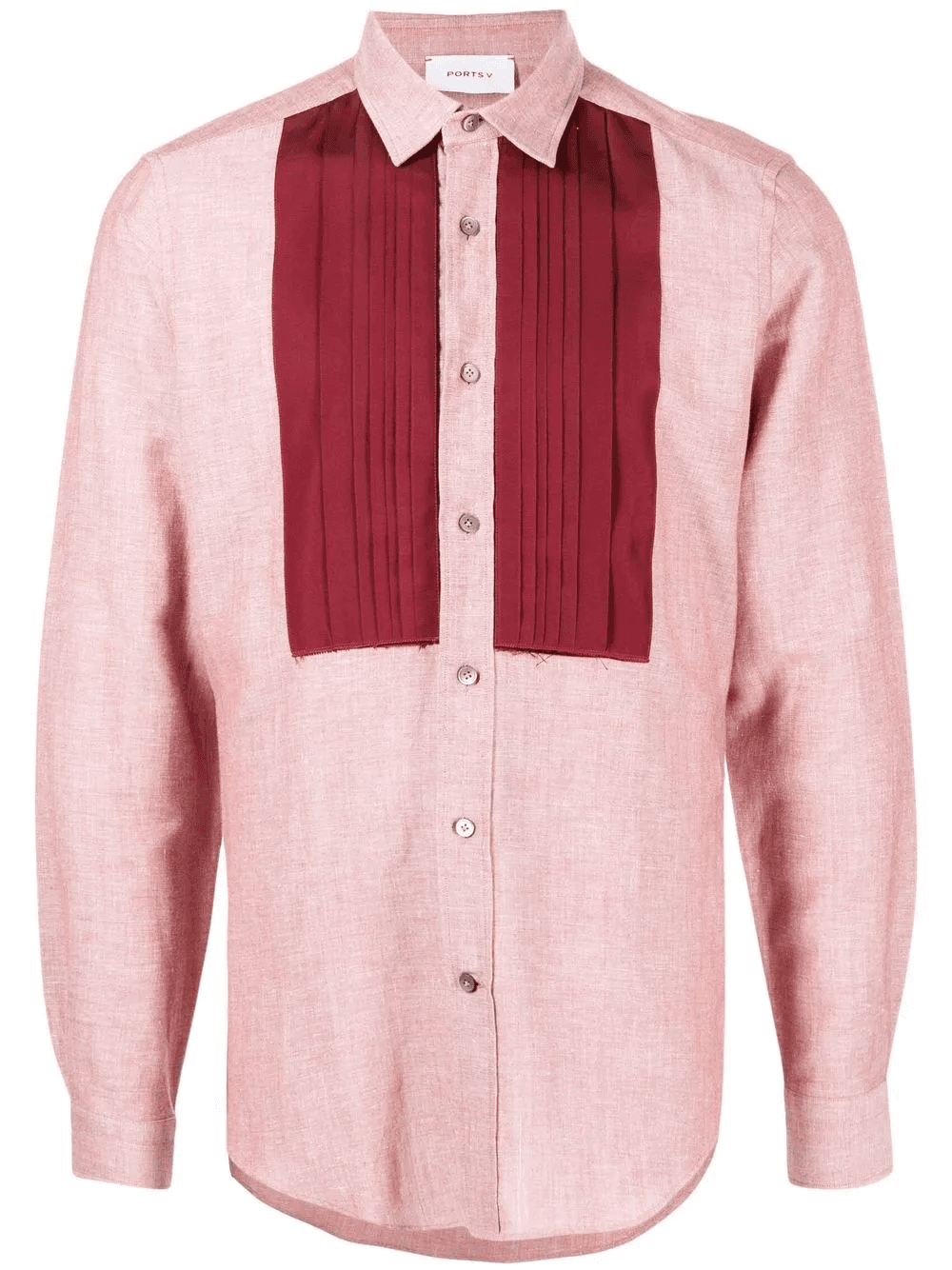 two-tone long-sleeve shirt - Image 1