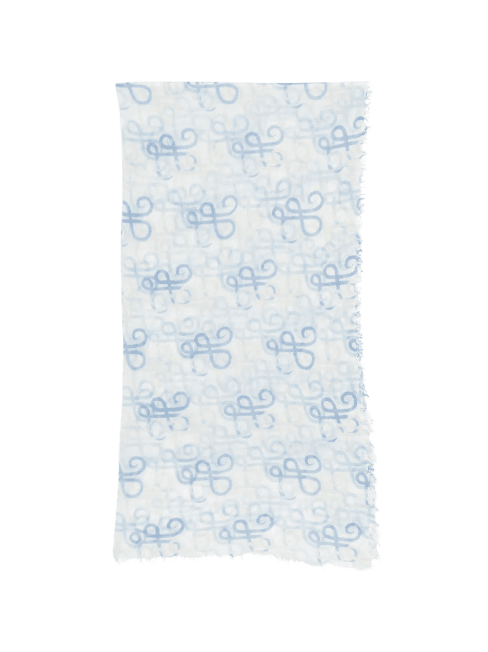 patterned frayed-trim scarf - Image 1