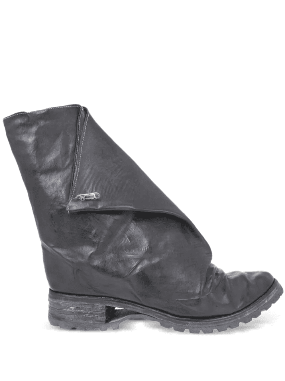 zip-detail folded boots - Image 1
