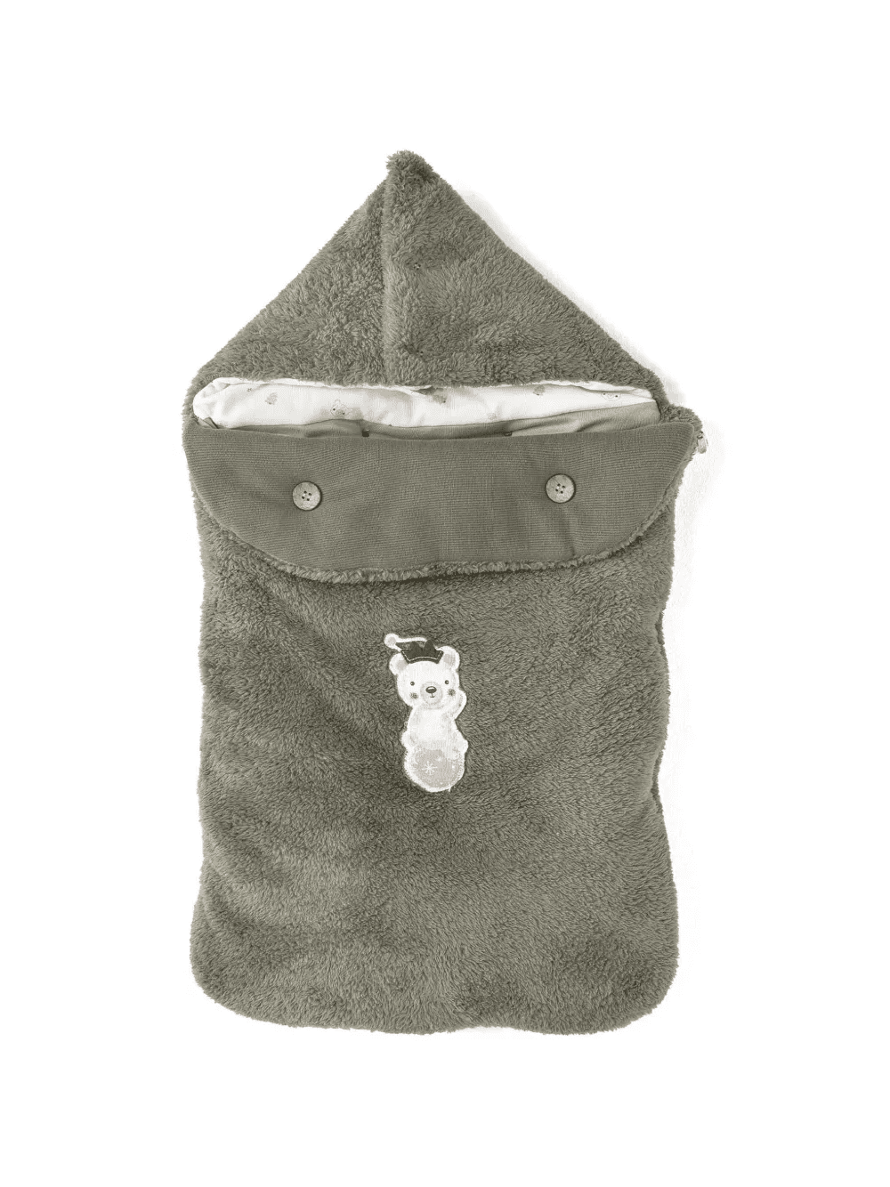 Starry Bear-embroidered hooded sleeping bag - Image 1