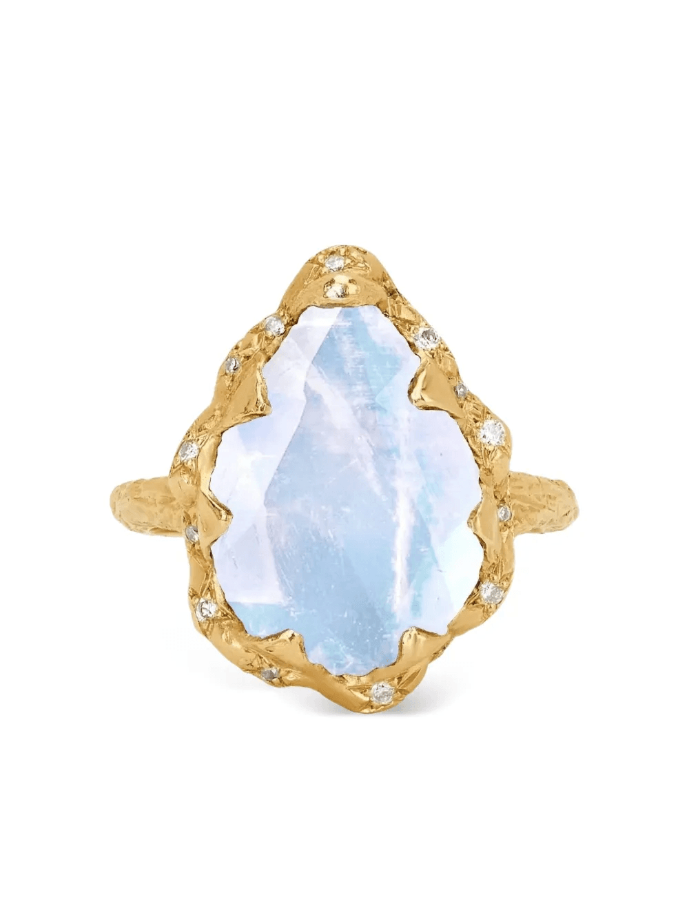 14kt Gold Moonstone Diamond Ring - Image 1