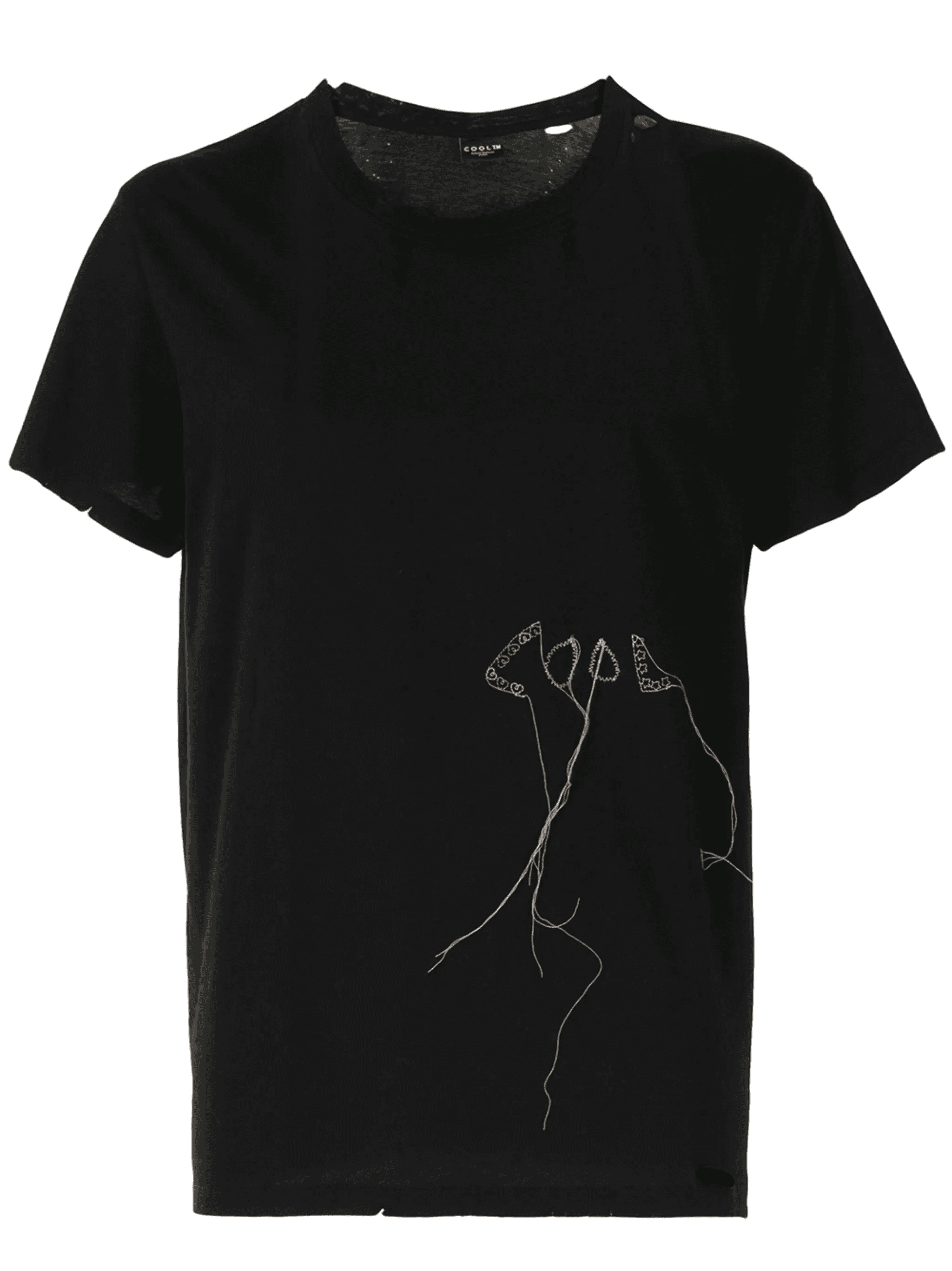 embroidered detailing T-shirt - Image 1