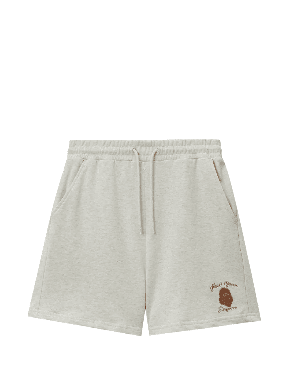 embroidery drawstring shorts - Image 1