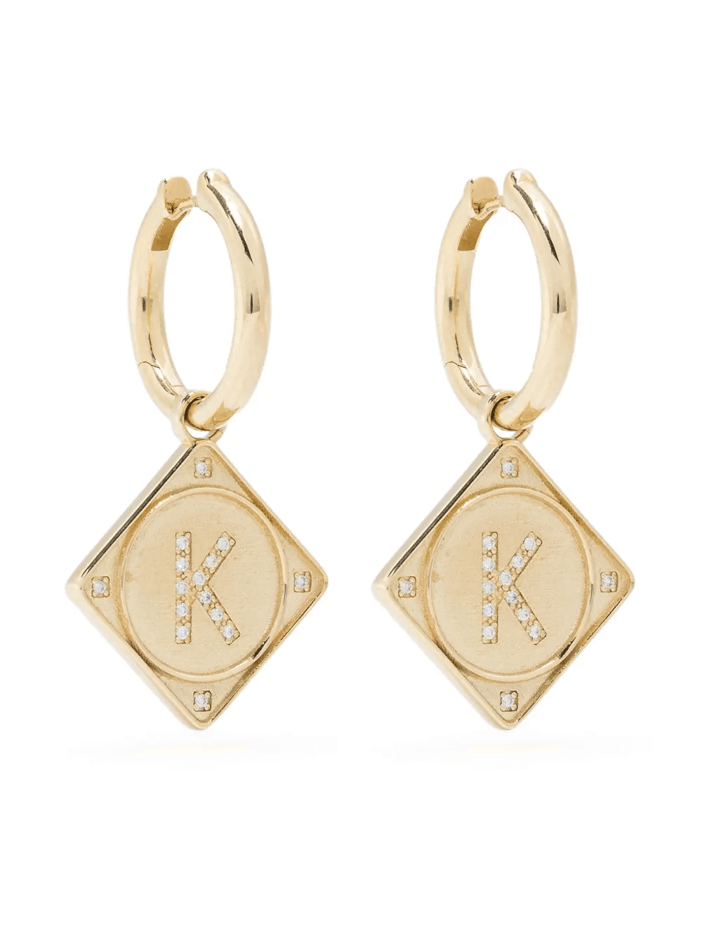 14K yellow gold Bruno diamond single earring - Image 1