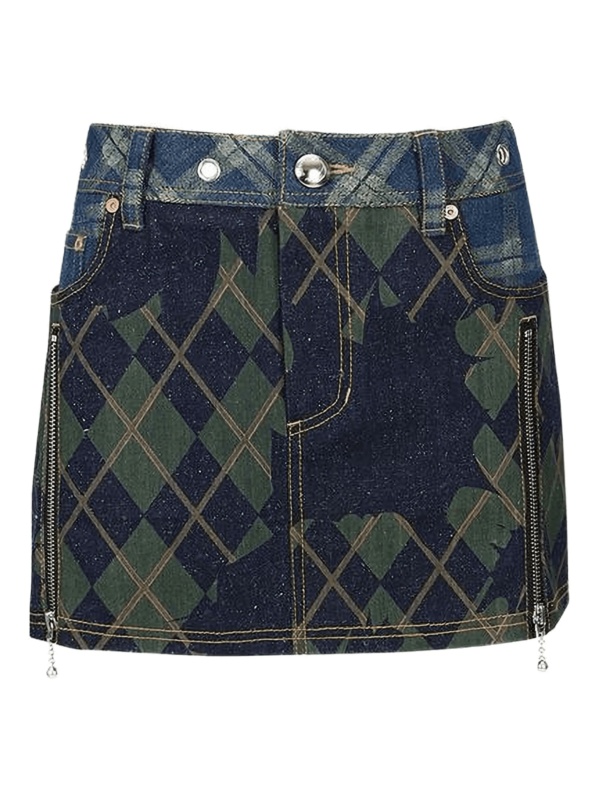 argyle-pattern skirt - Image 1
