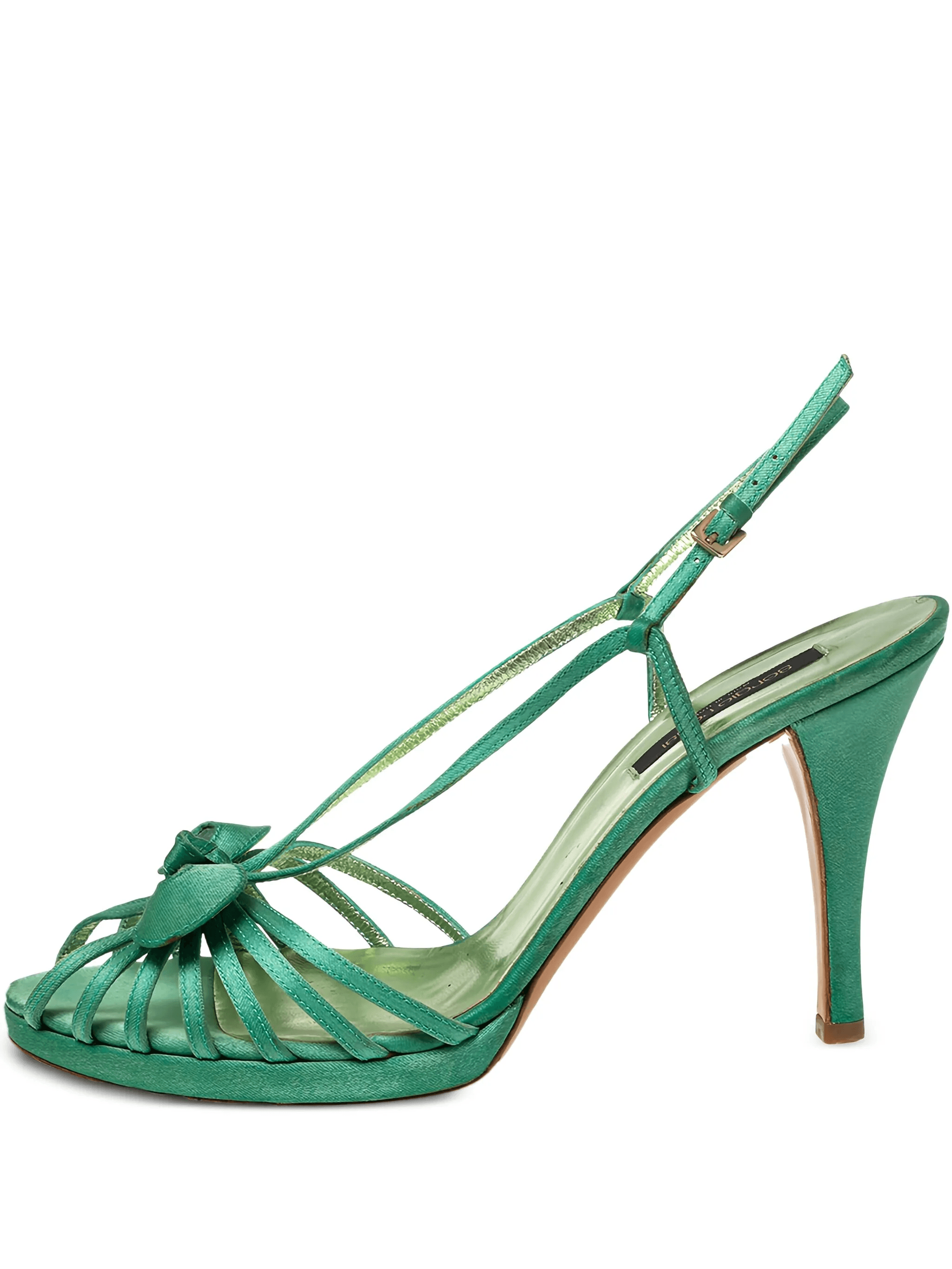 100mm satin heeled sandals - Image 1