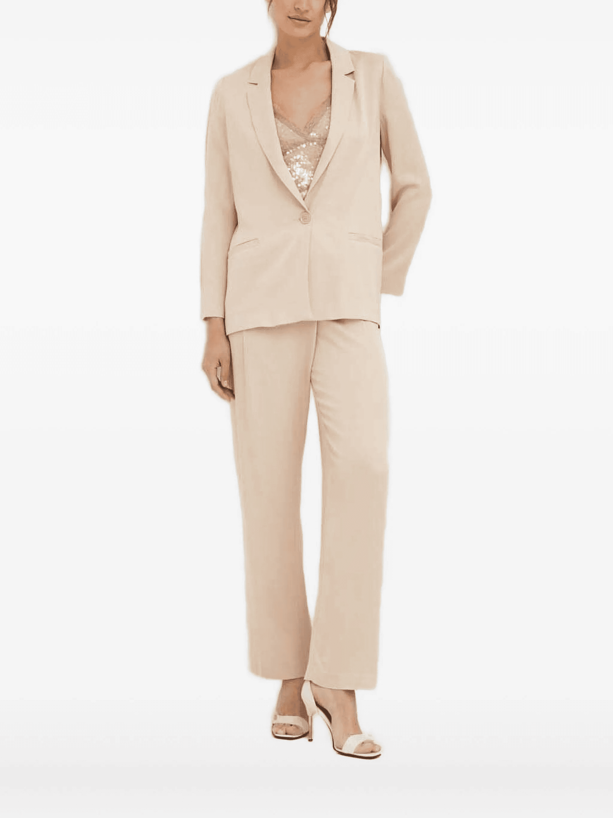 notched single-button blazer - Image 1