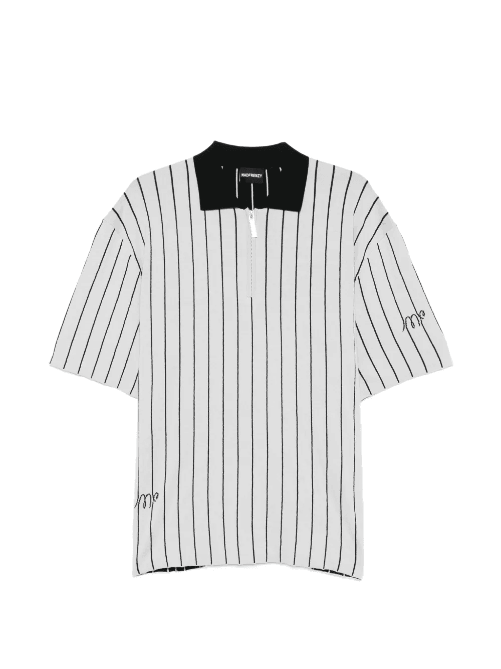 MF striped zip polo shirt - Image 1