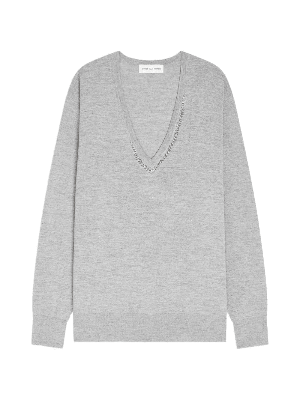 V-neck embellished sweater - Image 1