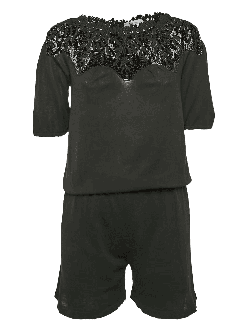 lace-panel playsuit - Image 1