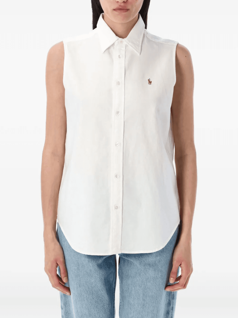 sleeveless button-up shirt - Image 1
