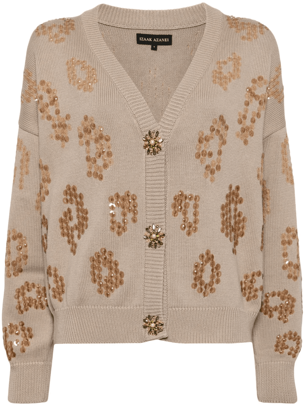 sequin-embellished cotton cardigan - Image 1