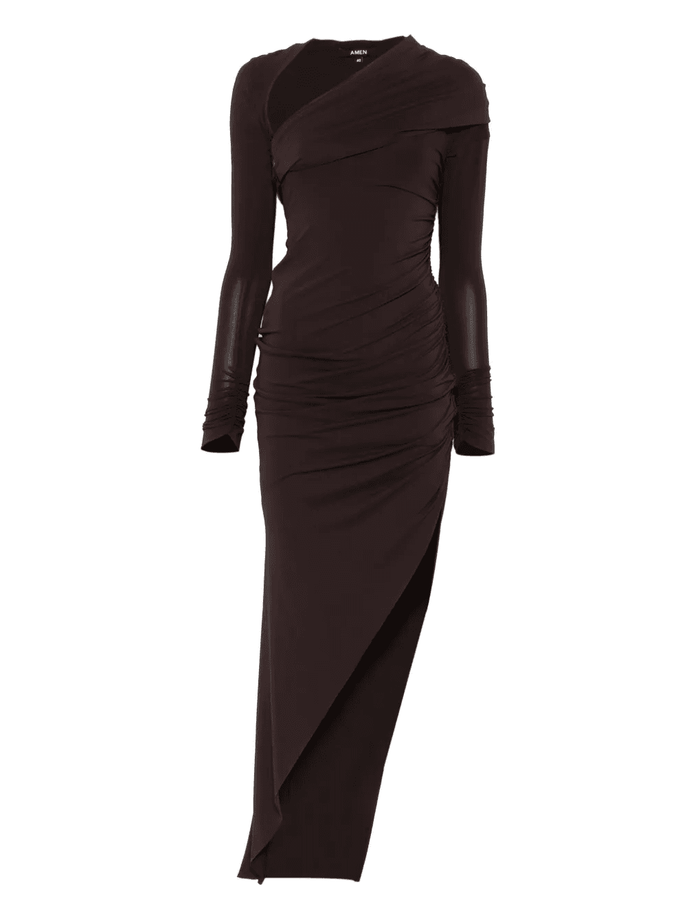 draped asymmetrical dress - Image 1