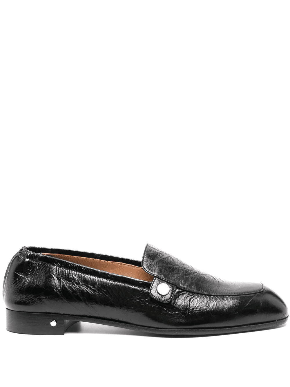 creased leather loafers - Image 1