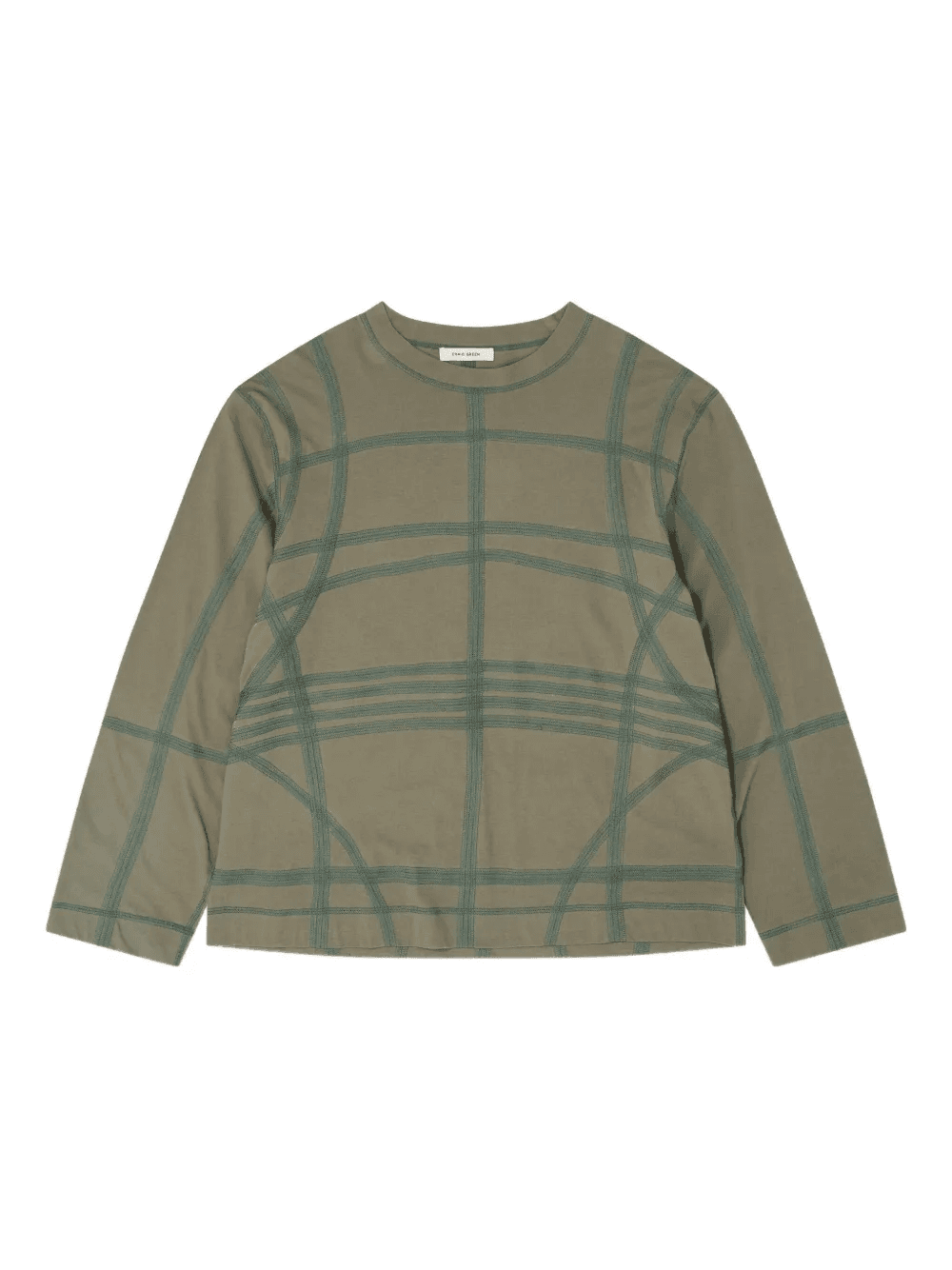 grid long-sleeve t-shirt - Image 1