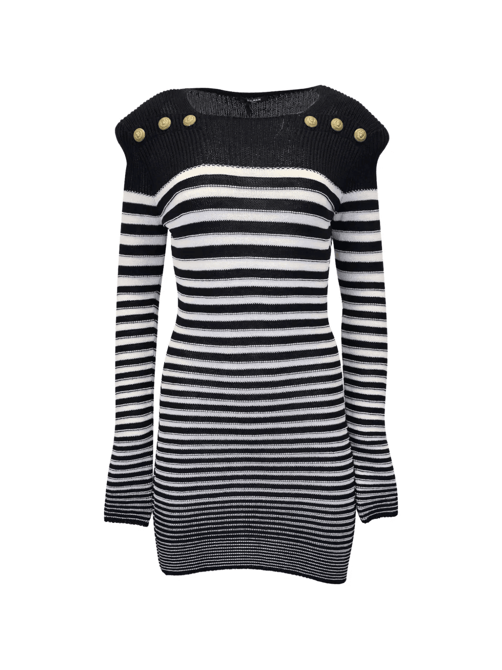 striped long-sleeve dress - Image 1