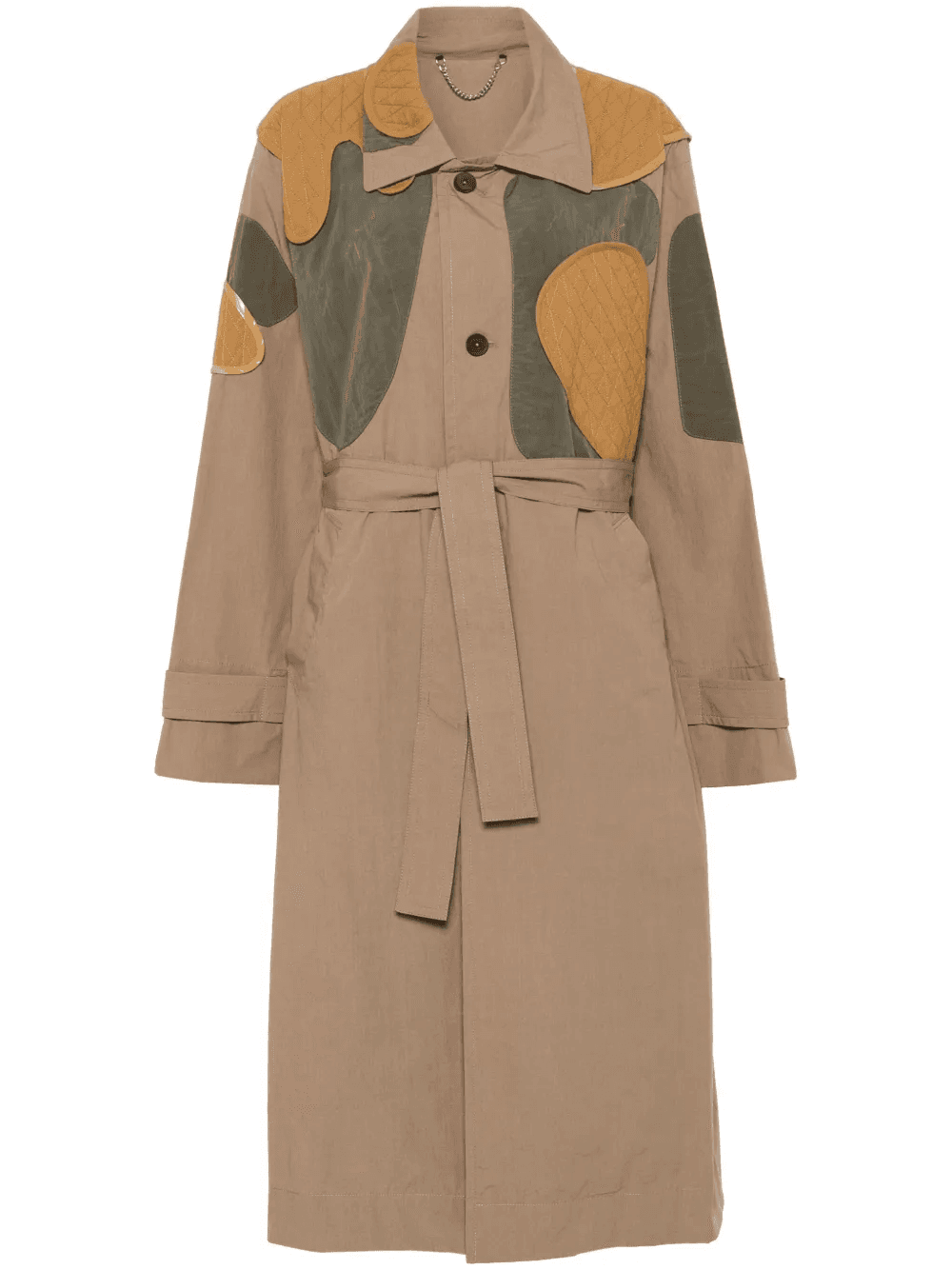 patch-detail trench coat - Image 1