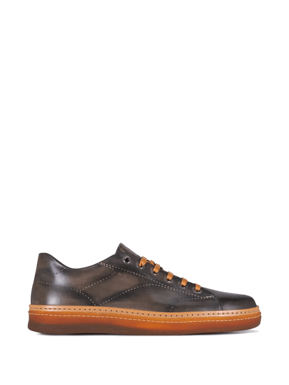 laced leather sneakers - Image 1