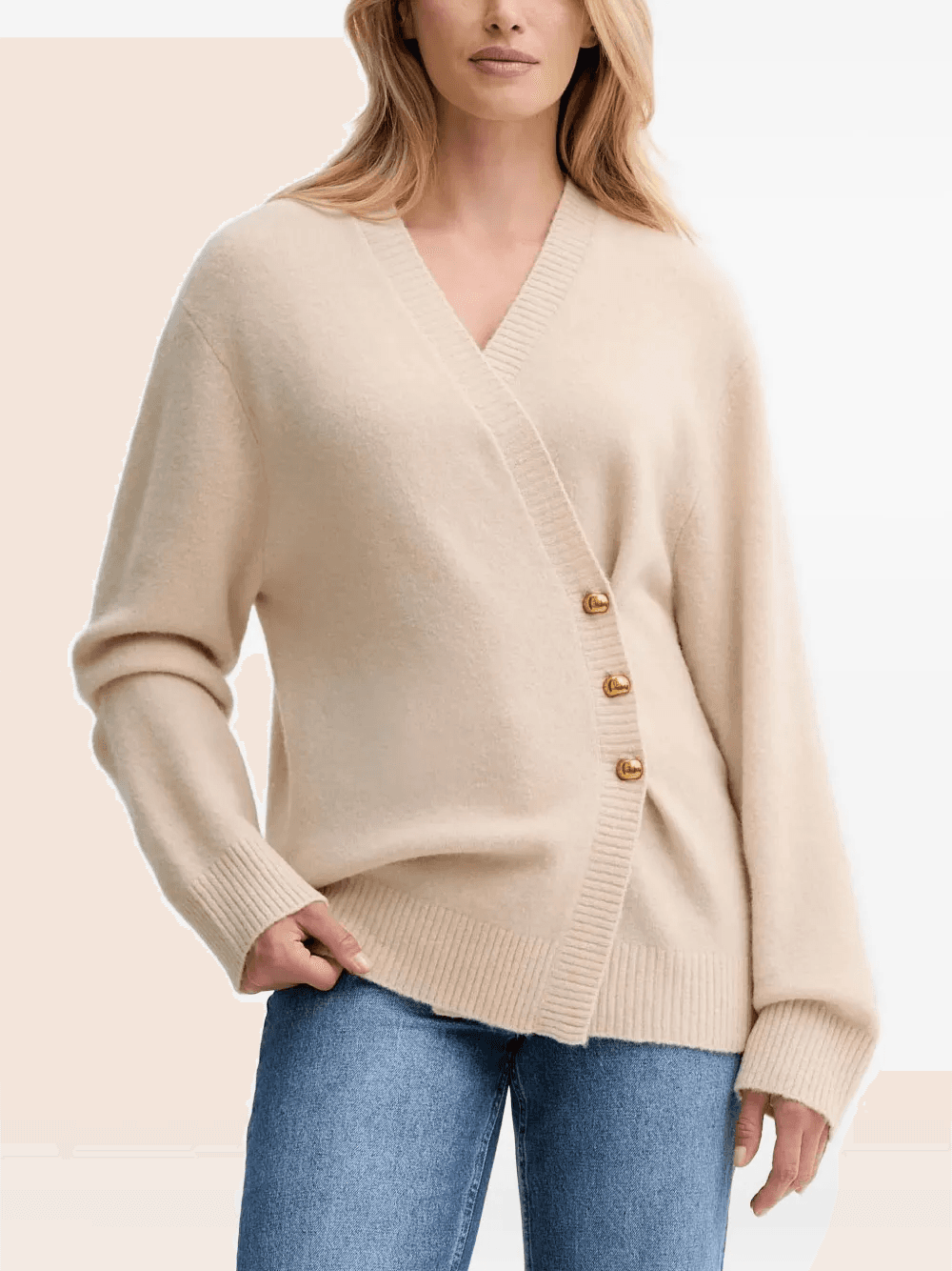 button-up V-neck cardigan - Image 1