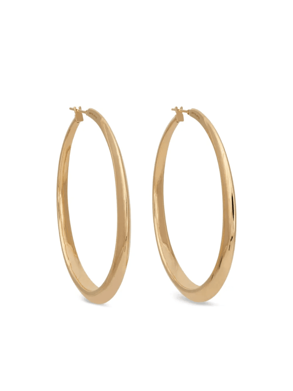 18K yellow gold Oval Hoop earrings - Image 1