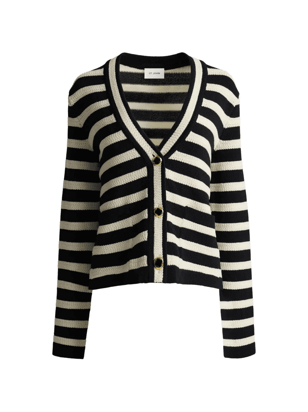 stripe knit cardigan - Image 1