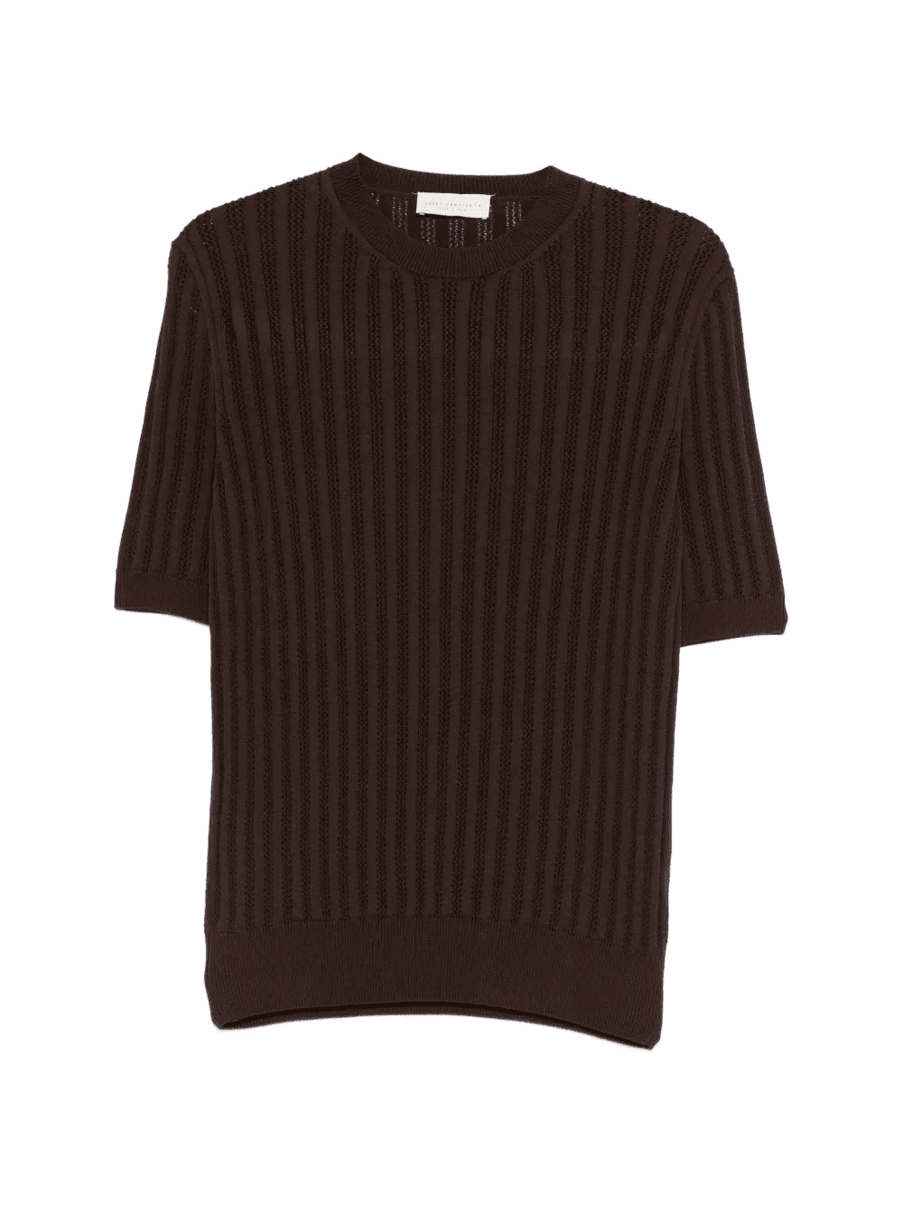 open-knit short-sleeved sweater - Image 1