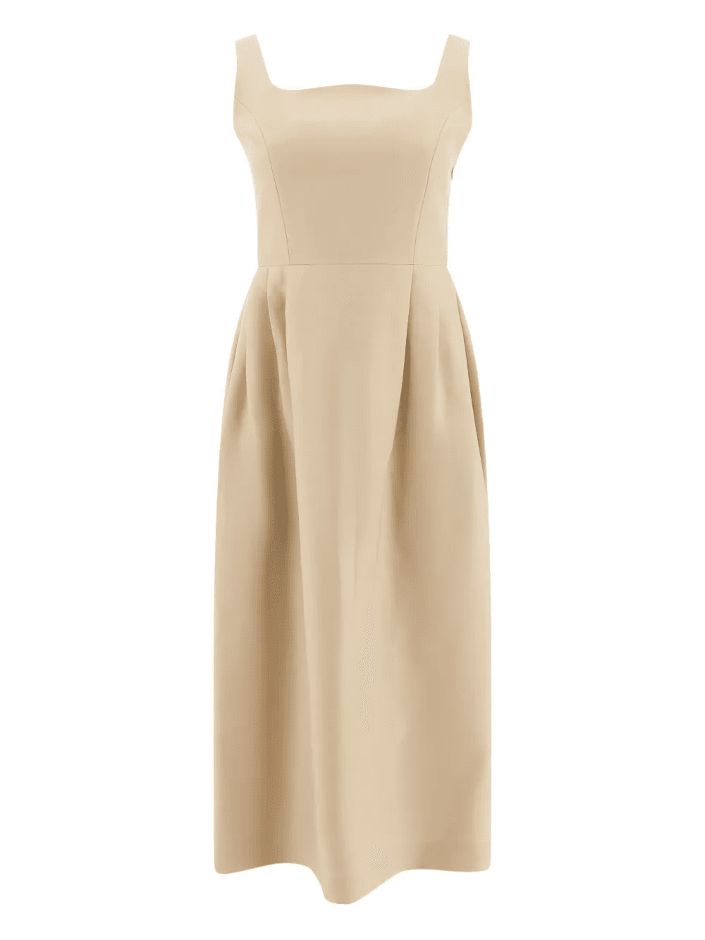square-neck pleated dress - Image 1