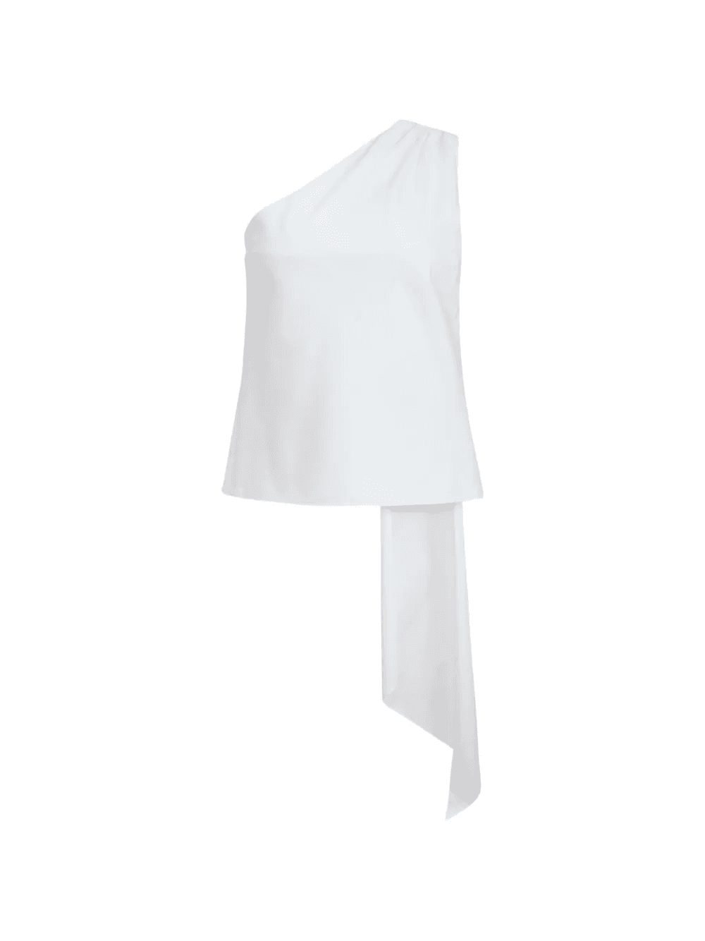 Vik one-shoulder cascade cotton top - Image 1